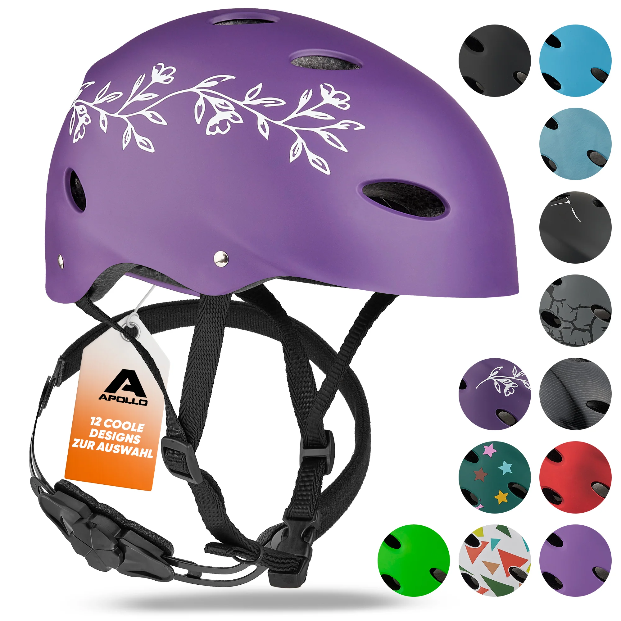 Skatehelm, Multi Sport Helm Herren, Damen, Kinder, Kinderfahrradhelm verstellbar - Image 71