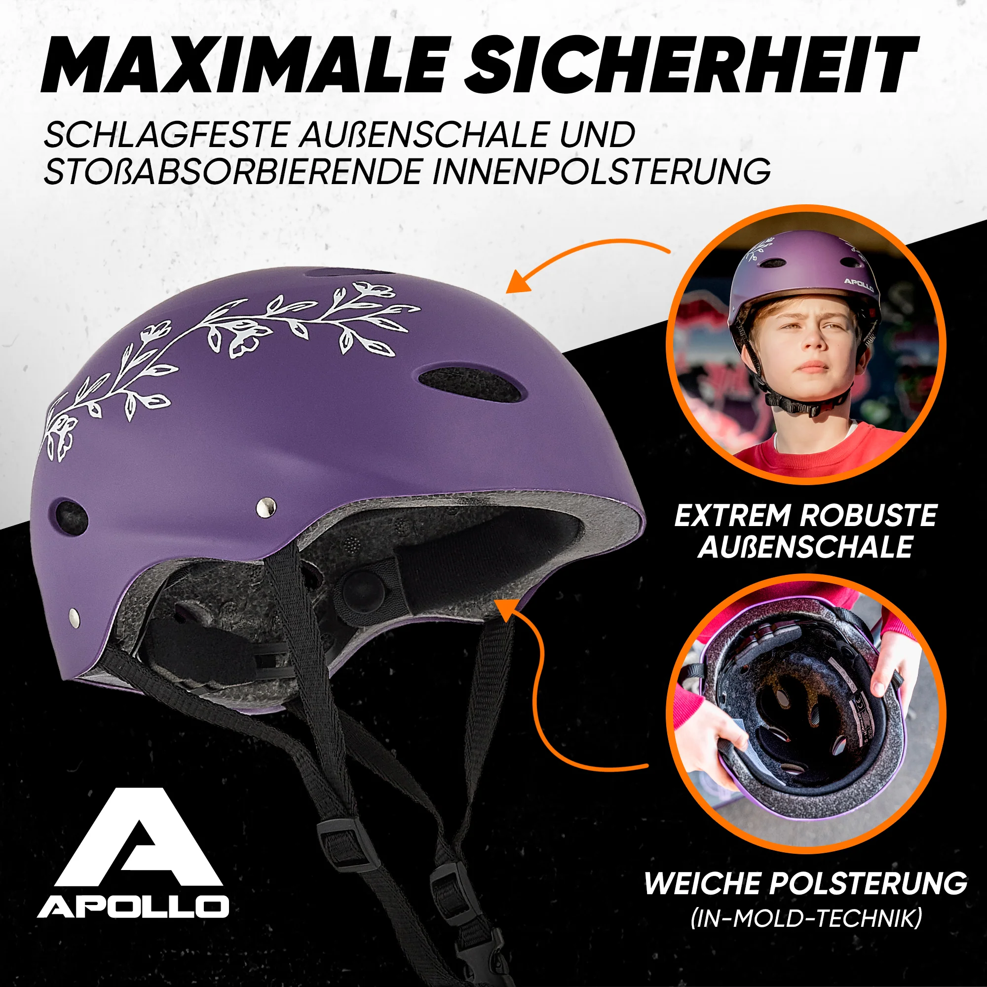 Skatehelm, Multi Sport Helm Herren, Damen, Kinder, Kinderfahrradhelm verstellbar - Image 73