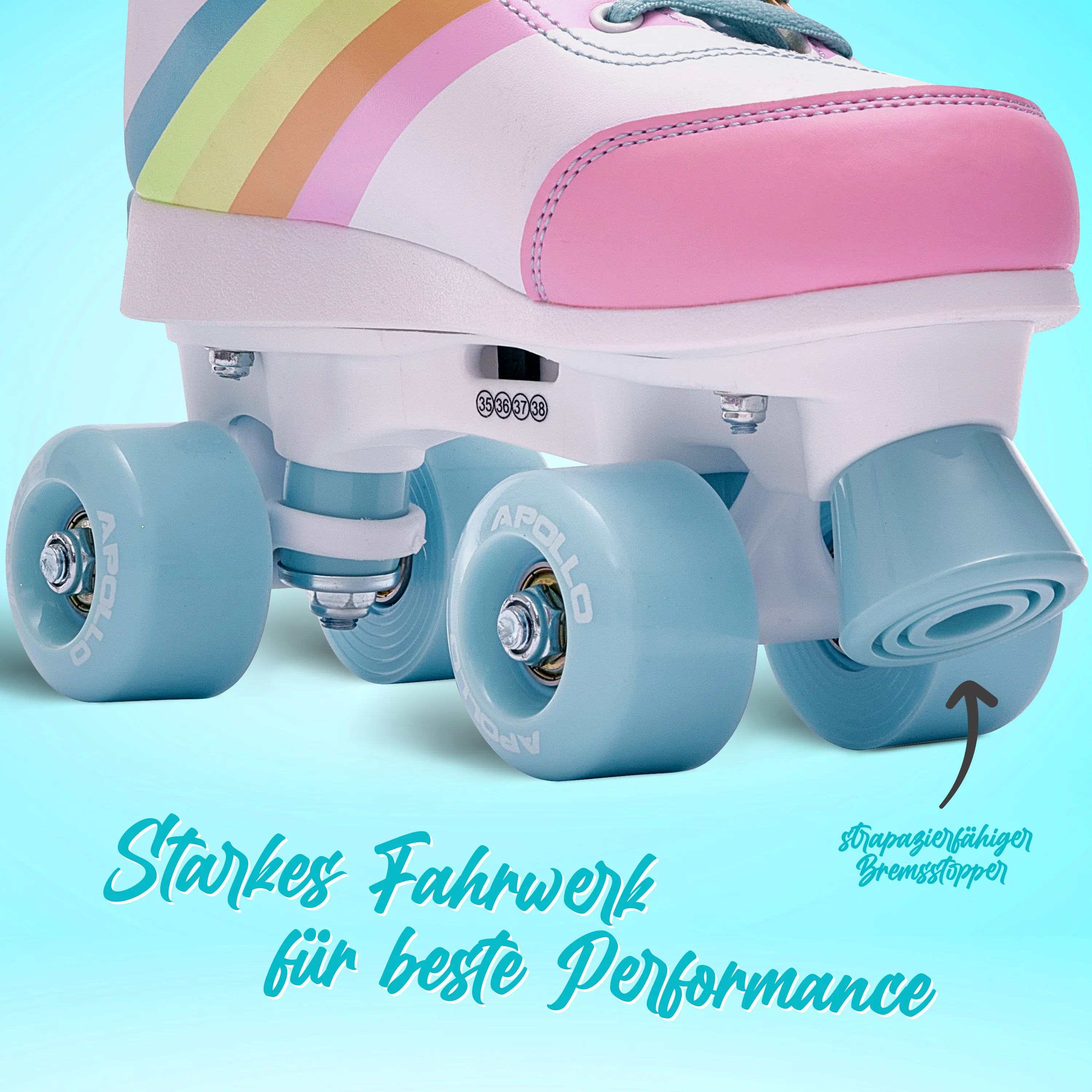 Soft Boots größenverstellbare Rollschuhe für Kinder - Rainbow Star - Image 4