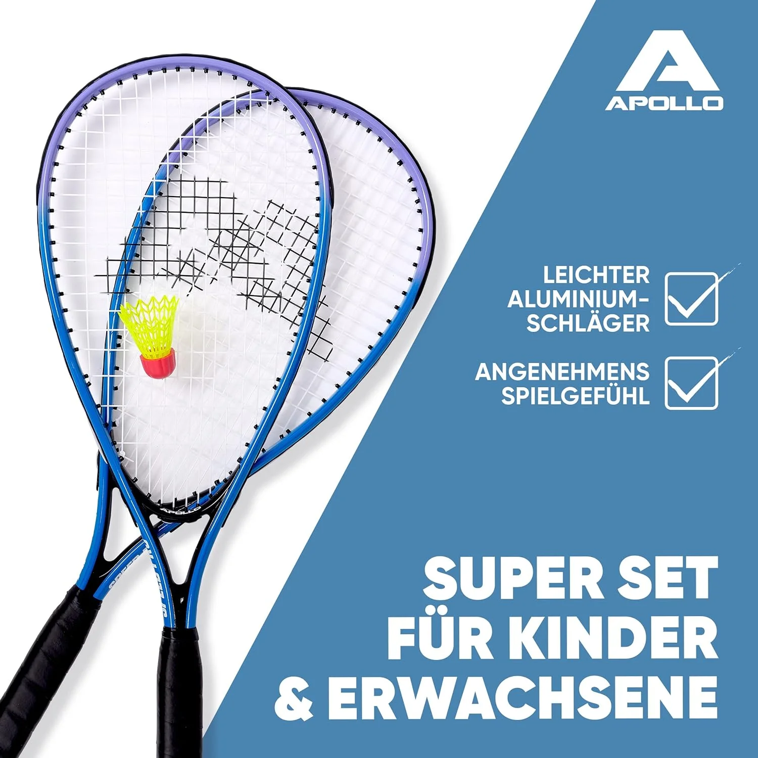 Speed Badminton Set - inkl. Tasche, 2x Schläger, Bälle - Image 14