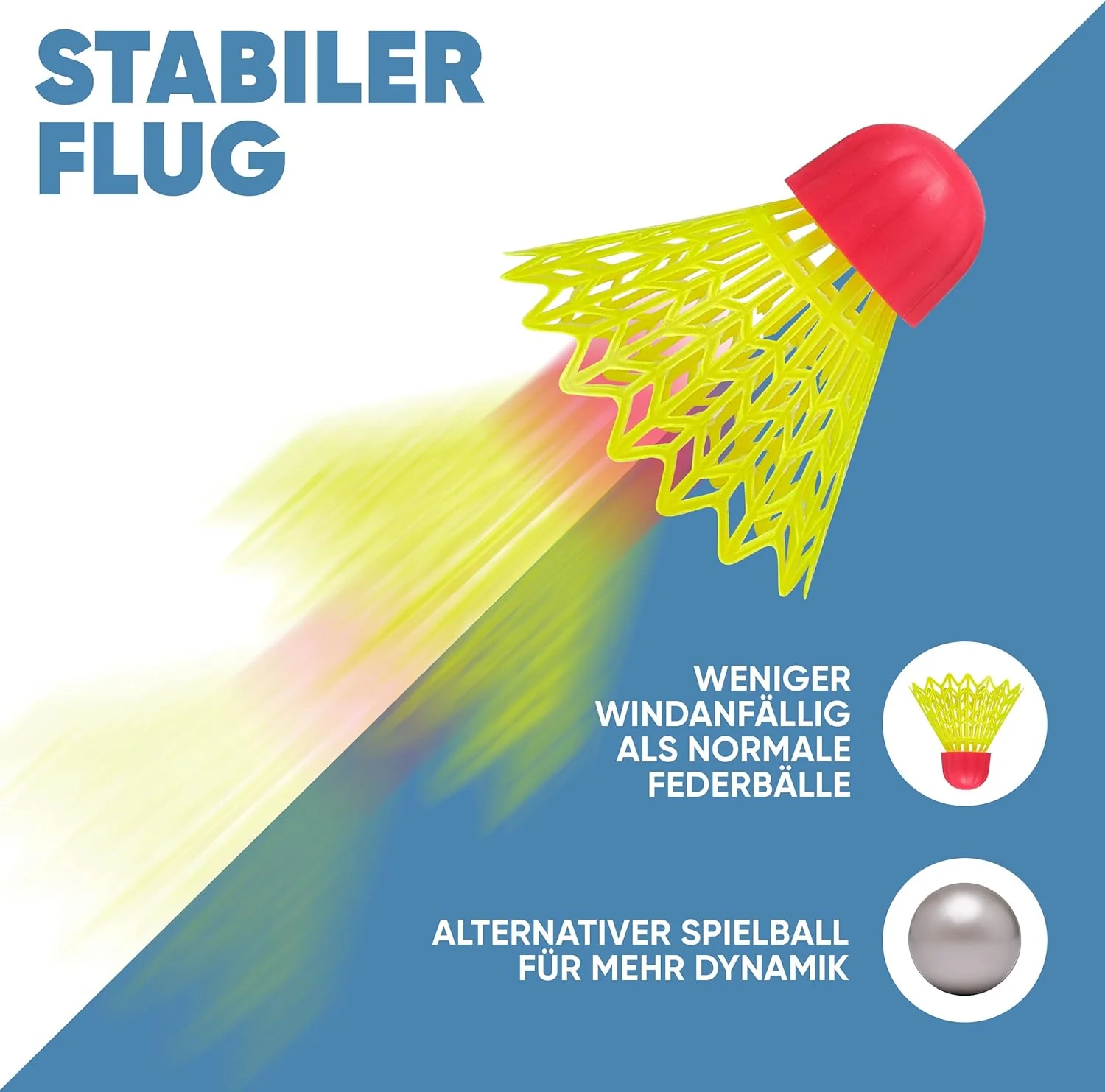Speed Badminton Set - inkl. Tasche, 2x Schläger, Bälle - Image 15