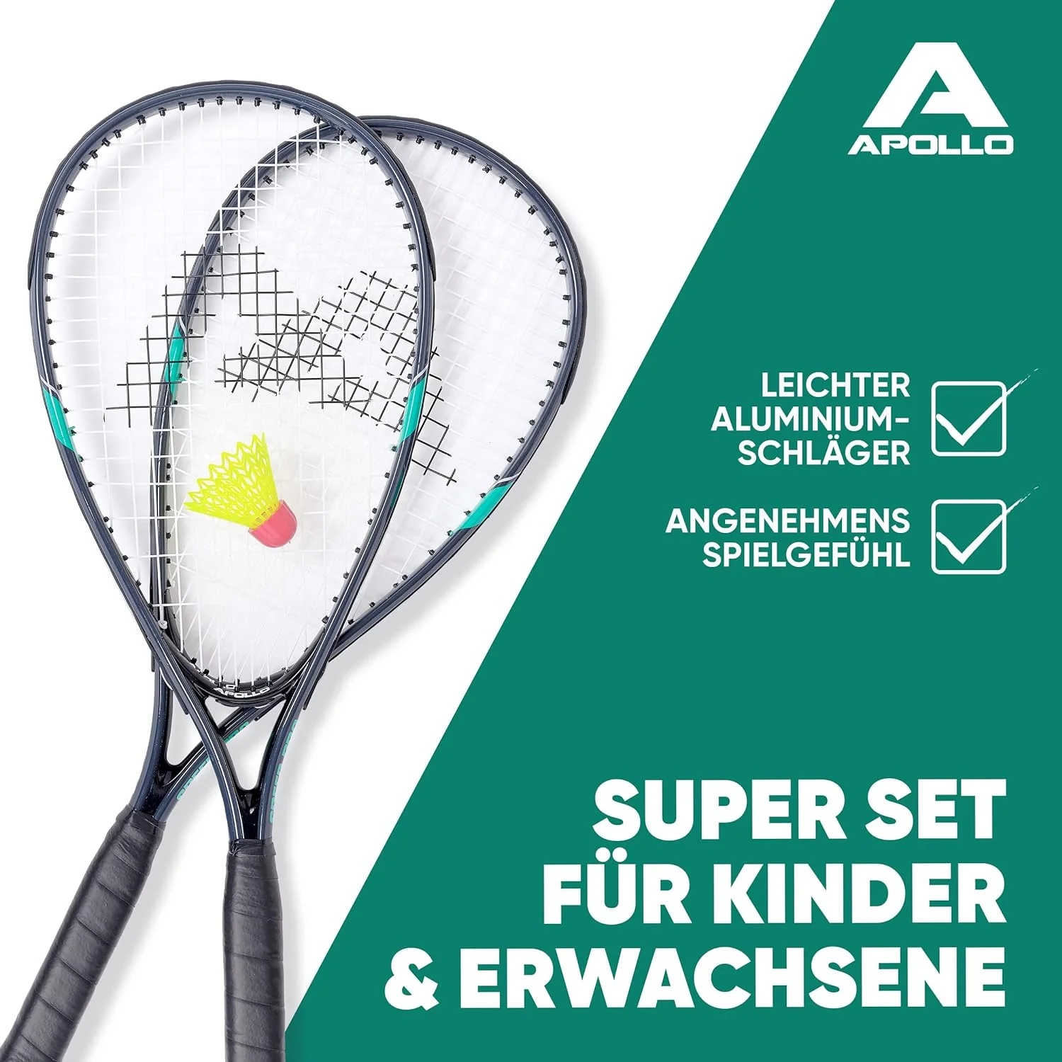 Speed Badminton Set - inkl. Tasche, 2x Schläger, Bälle - Image 21