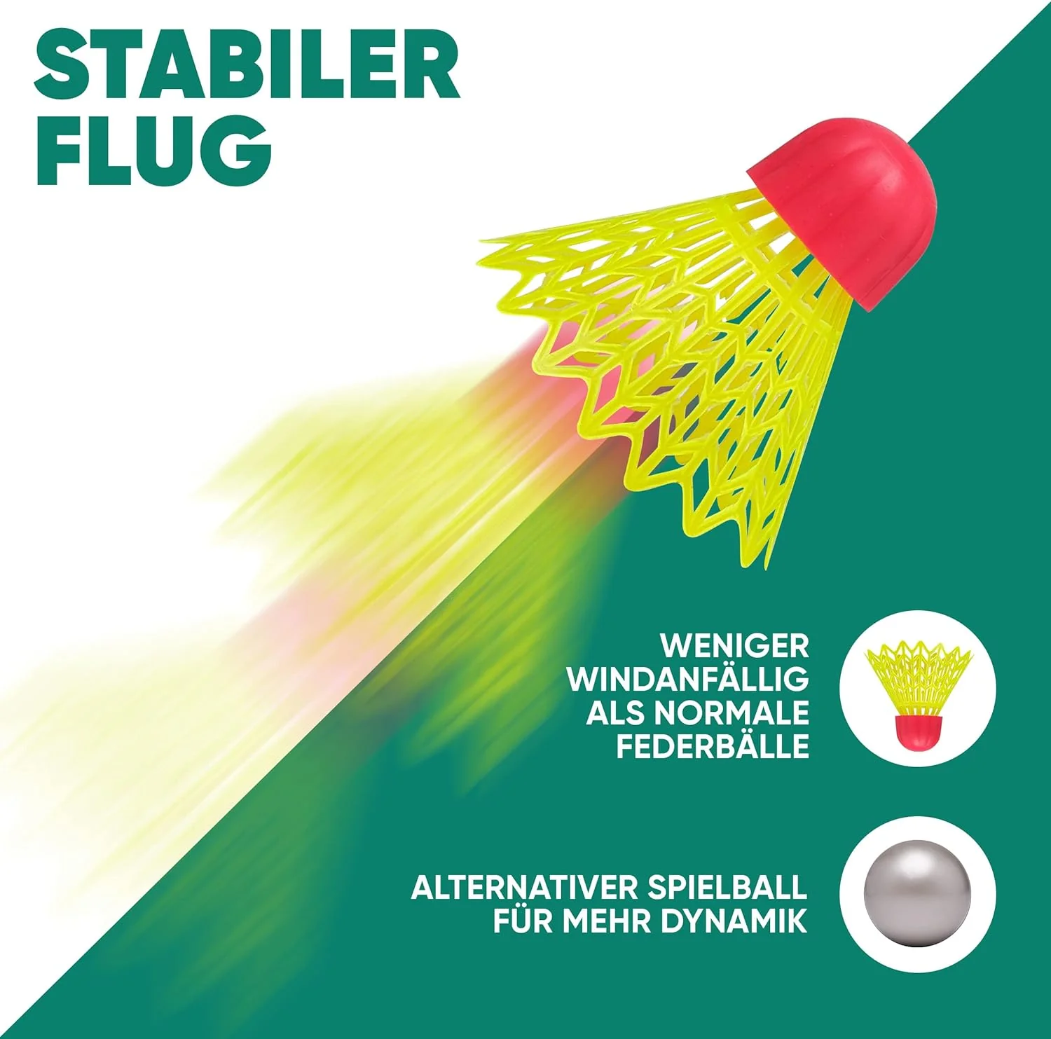 Speed Badminton Set - inkl. Tasche, 2x Schläger, Bälle - Image 22