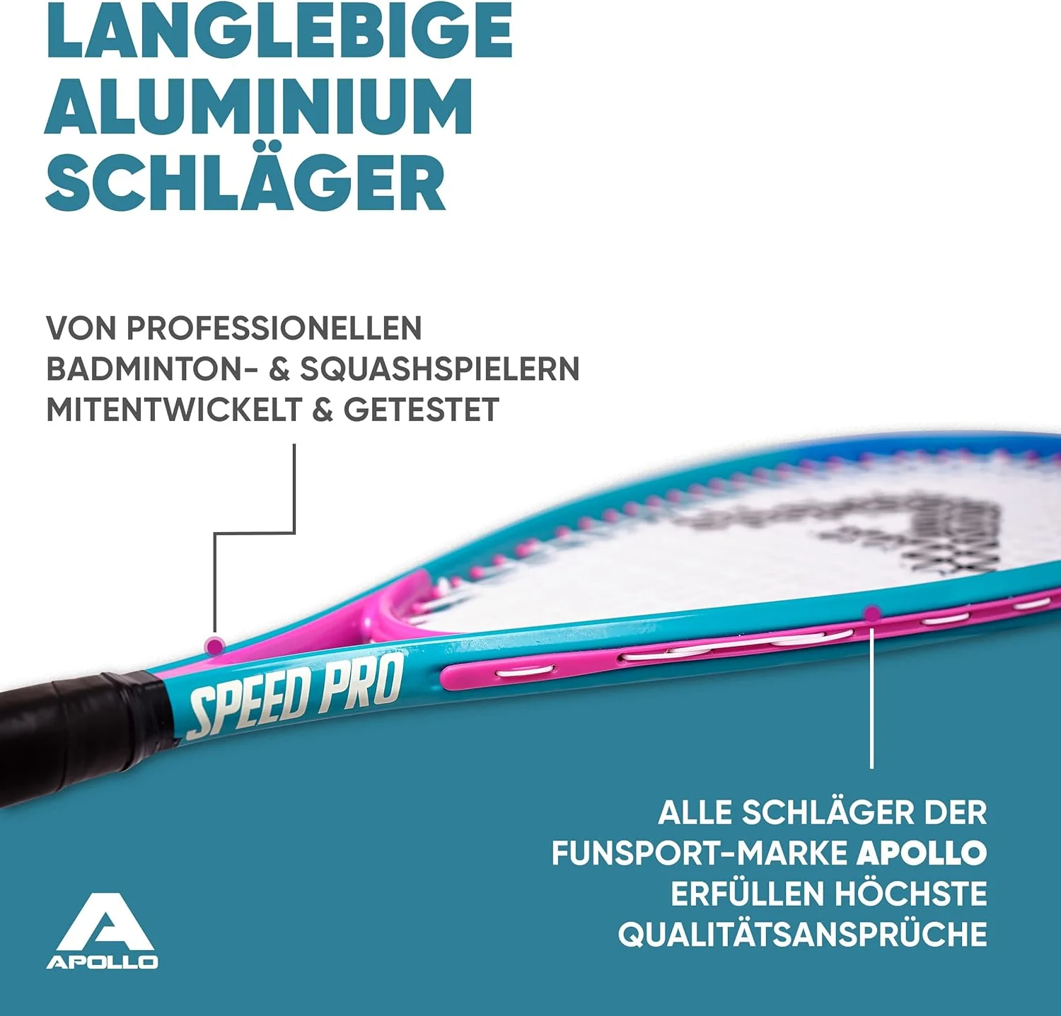 Speed Badminton Set - inkl. Tasche, 2x Schläger, Bälle - Image 3