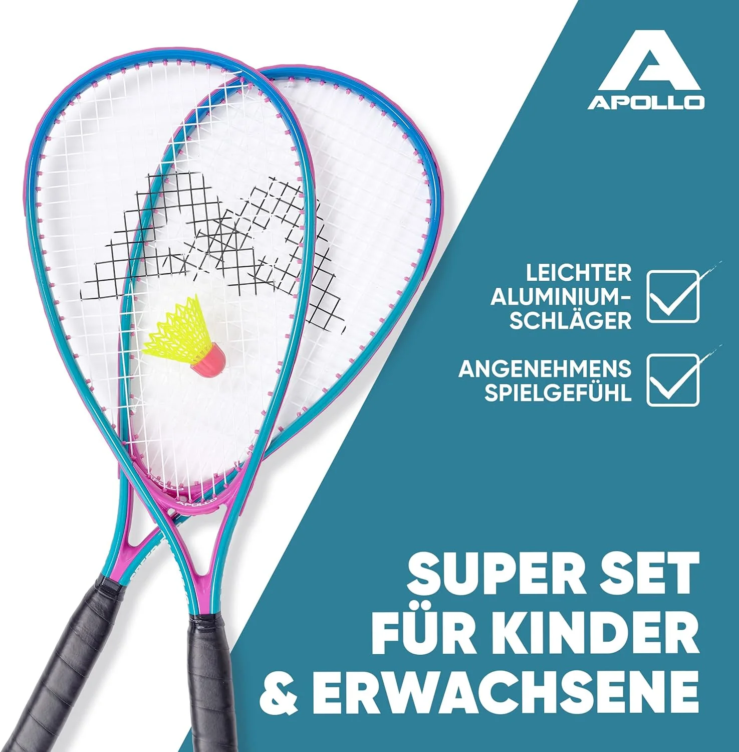 Speed Badminton Set - inkl. Tasche, 2x Schläger, Bälle - Image 7