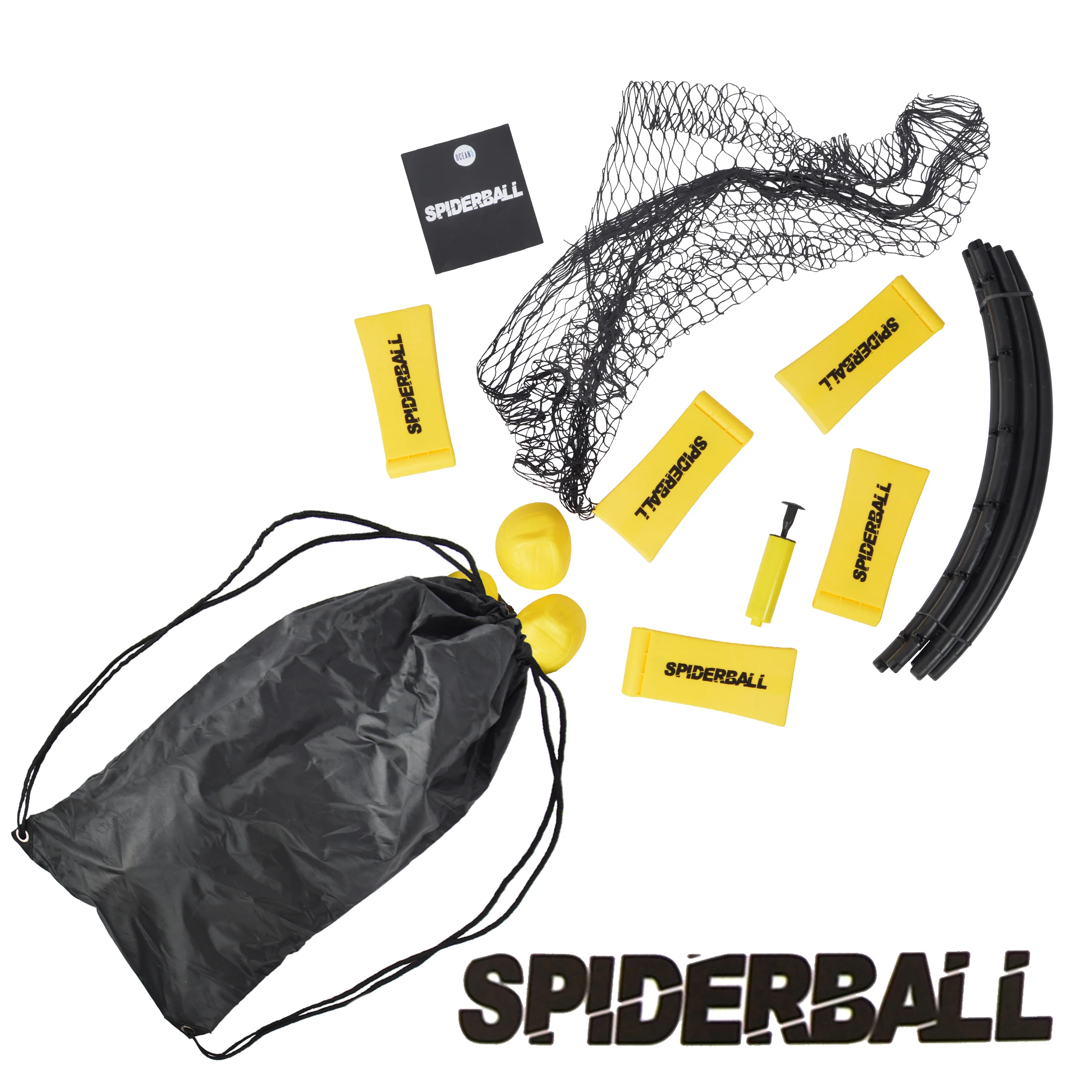 Spiderball Set, Ball-Spiel mit Netz, 3 Bällen und Tragetasche - Image 4