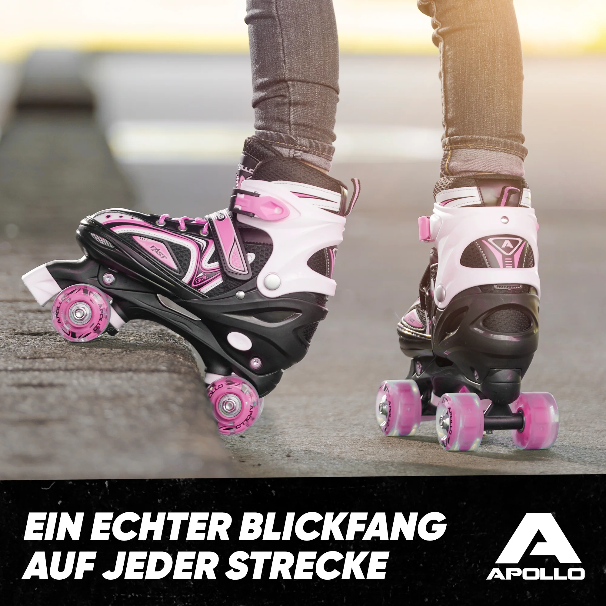 Super Quad größenverstellbare verstellbare Rollschuhe für Kinder - Pink - Image 6