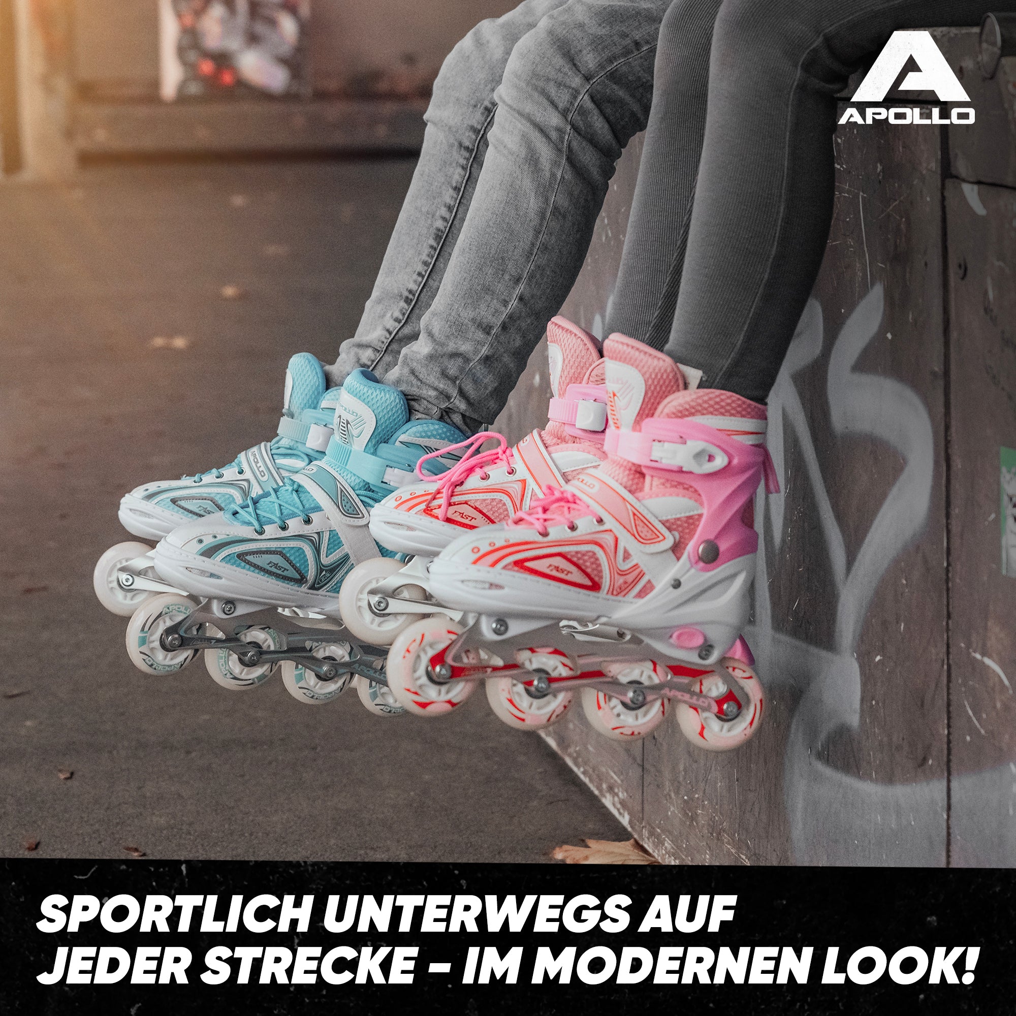 Super Blade größenverstellbare Inlineskates - Weiss Türkis - Image 6