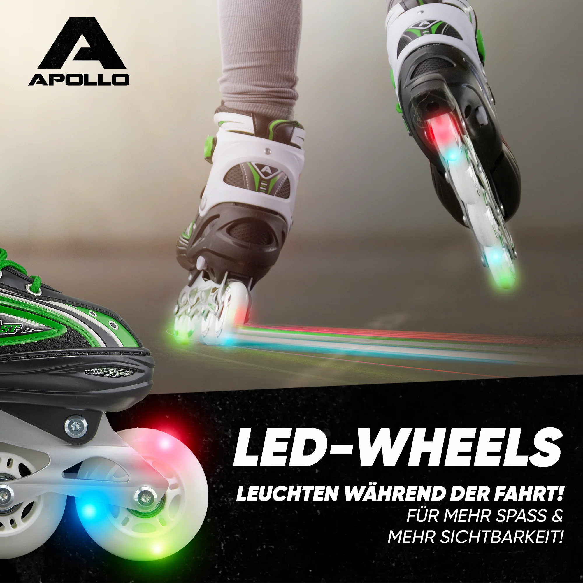 Super Blade größenverstellbare Inlineskates - Grün - Image 3