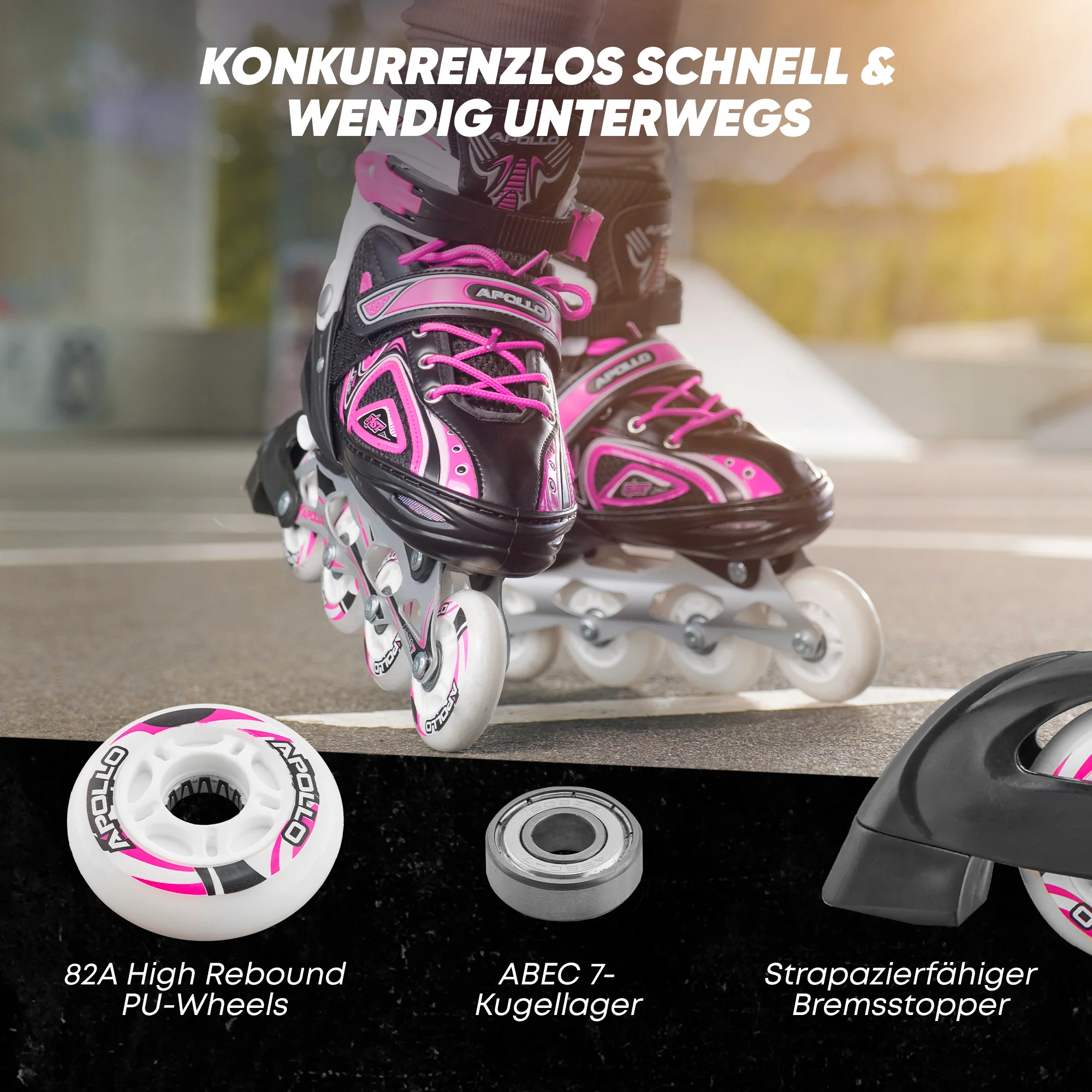 Super Blade größenverstellbare Inlineskates - Pink - Image 5