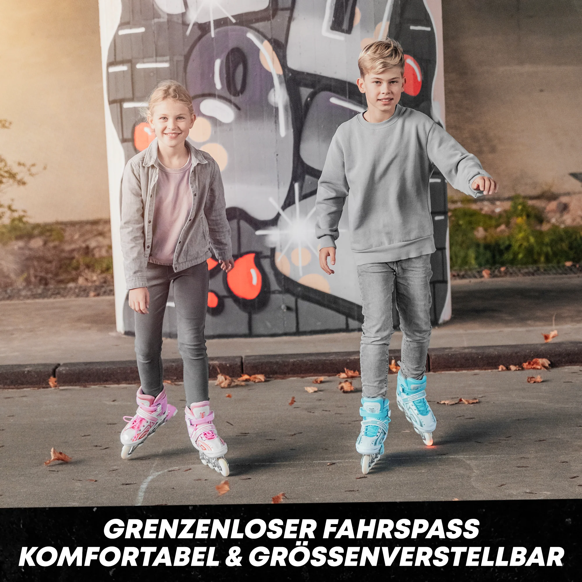 Super Blade größenverstellbare Inlineskates - Weiß Pink - Image 7