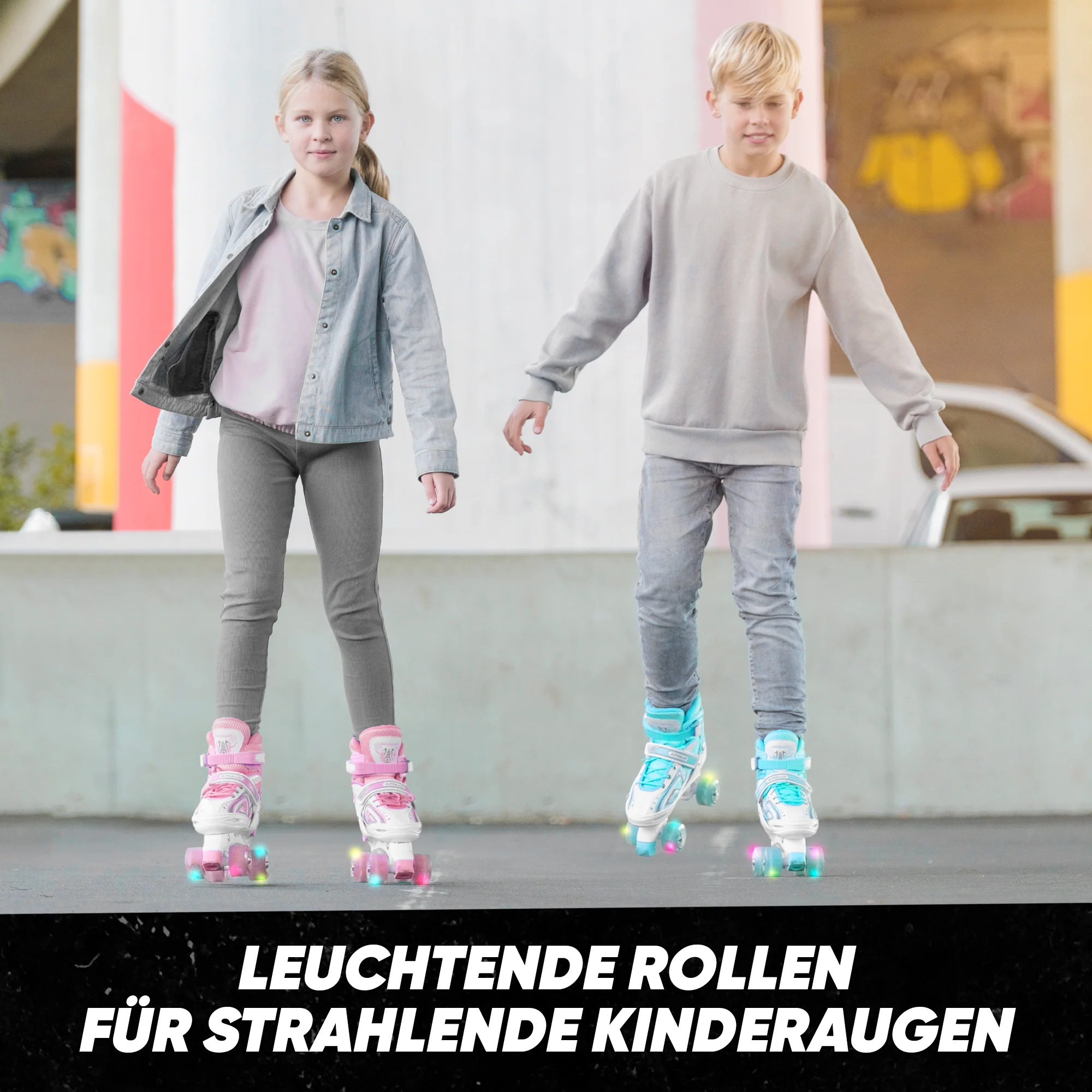 Super Quad größenverstellbare verstellbare Rollschuhe für Kinder - Weiß Pink - Image 7